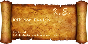 Kódor Evelin névjegykártya