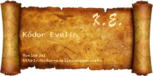 Kódor Evelin névjegykártya