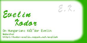 evelin kodor business card
